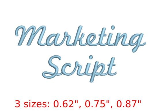 Download Marketing Script Embroidery Font - Premium Resources