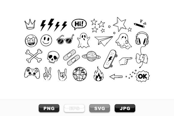 Download Edgy Doodle Icon SVG Pack - Edgy Collection